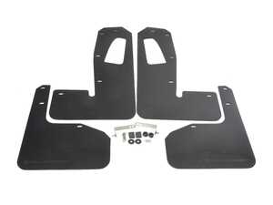 ES#4623506 - MF18-UR-BLK/MBK - Rally Armor 2022 Rivian R1T Black UR Mud Flap - Metallic Black Logo - Rally Armor - 