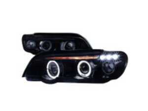 ES#4492498 - LHPX500GTM - X5 HALO LED PROJECTOR HEADLIGHT SMOKED HOUSING - LED light strip & Standard turn signal lights - Matte Black Housing/Clear Lens - Spec-D Tuning - BMW