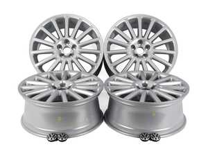ES#263034 - 1J0601025BA88Z-4 - 18" Aristo Wheel - Set Of Four - 18x7.5 ET38 5x100 alloys with silver finish, black center caps included - Genuine Volkswagen Audi - Volkswagen