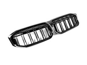 ES#4715006 - ATK-BM-0620-DS-G - Black Dual-Slat Front Grille - G20 3-SERIES LCI - Replace your damaged or lost front grilles! - AUTOTECKNIC - BMW