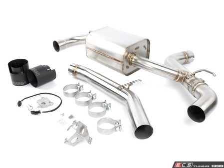 ES#4715029 - D660-0097-BLK - Performance Valved Axle-Back Exhaust - Black Tips - Improve your Supra's exhaust tone and appearance - Reduces weight and improves power by +4 HP and +3 ft-lb - Dinan - BMW