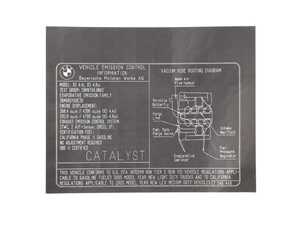 ES#185081 - 71227546449 - Exhaust Emissions Label - Genuine BMW - BMW