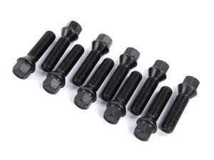 ES#4743238 - D220-0007 -  Dinan Cone Seat Lug Bolt Kit - M14x1.25x50mm - Black - Longer lug bolts for use with wheel spacers. - Dinan - BMW