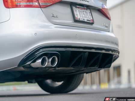 ES#4876133 - 051610LAEBKT - B8 A4 Single-Exit Gloss Black Diffuser & Gloss Black Trunk Spoiler - Unlock aggressive aesthetics with a full exterior styling package! Direct fit for your Pre-Facelift B8 A4 S-Line. - Enthusiast Bundles - Audi