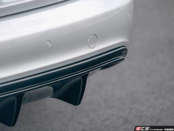 B8 A4 Pre-Facelift (09-12) S-line Rear Diffuser - Single Exit - Gloss Black