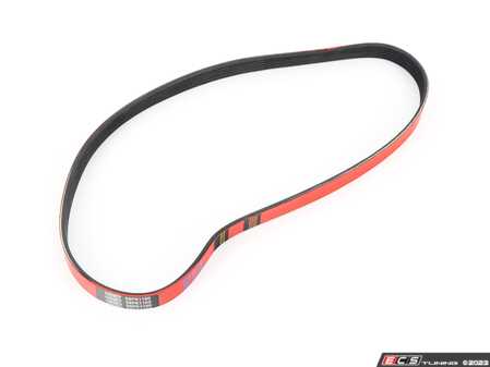 ES#4661026 - 6PK1100 - Performance Kevlar Reinforced Accessory Belt - Our Red Kevlar accessory Belts are both an aesthetic improvement and a performance alternative to a traditional belt. - ECS - Audi Volkswagen
