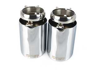 ES#4715559 - 049478la03-01KT - 3.5" Mirror Chrome Swivel Exhaust Tips - Set of 2 - Universal exhaust tips with a swivel adjustability to fine tune your exhaust. 2.5" Inlet & a 3.5" Double Wall, Angle Cut Outlet - Turner Motorsport - BMW MINI