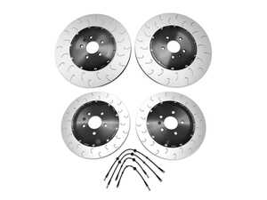 ES#4715686 - 034-301-0007 - Dynamic+ Braking Package - C7/C7.5 S6/S7 - Direct replacement rotors that reduce rotational mass and feature J-Slots for less noise but same benefits as conventional slots - 034Motorsport - Audi