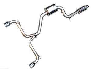 ES#4715921 - AWEMK7GTITR - AWE Touring Edition Exhaust System - MK7 GTI - Replaces the factory exhaust from the downpipe back, featuring a straight-through resonator and AWE's 180 Technology in the rear muffler section. - AWE - Volkswagen