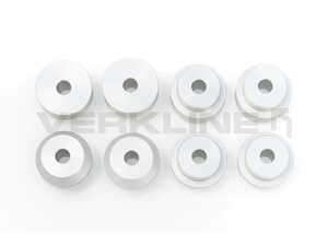 ES#4701659 - SBK-003 - Aluminum Front Subframe Bushings - M12 - Set of Four - Eliminate movement of the factory front subframe and maintain proper suspension geometry when cornering! - Verkline - Audi