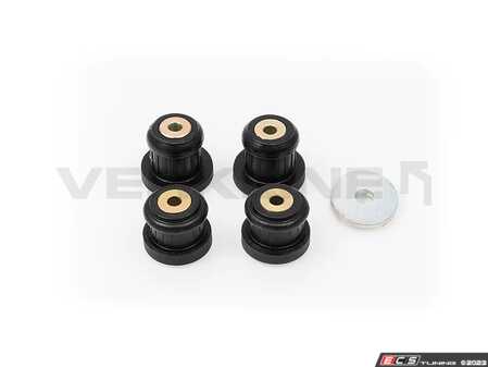 ES#4701628 - POW-024-85 - Polyurethane Front Subframe Bushings - M12 - Black (Track) - Set of Four - Offers more precise feel and quicker reactions to steering input while eliminating unwanted suspension movement - Verkline - Audi