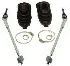 Porsche Cayenne Inner Tie & Outer Tie Rods Assembly & Rack Boot Kit - Set Of 4
