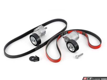 ES#4715911 - 07K903315TPKT - Performance Accessory Belt Kit - This comprehensive, heavy duty kit includes both tensioners and belts to get the job done right - plus our ECS belt tensioner limiter. Ideal for enthusiasts who push their cars hard. - Assembled By ECS - Volkswagen