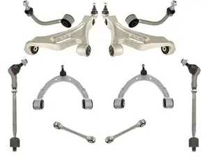 Porsche Cayenne 2011-2018 Front Control Arms With Ball Joints & Tie Rods Suspension Kit - Set Of 10