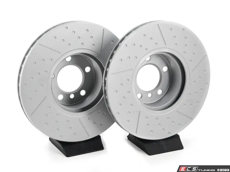 Geelife Front & Rear Drilled Slotted Brake Rotors Silver Set Of 4 For Bmw 535xi 528i