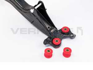ES#4701611 - POW-016-75 - Polyurethane Rear Subframe Bushings - Red (Street) - Set of Four - Eliminate movement of the factory rear subframe and maintain proper suspension geometry when cornering! - Verkline - Audi
