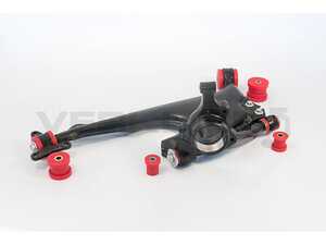 ES#4701598 - POW-009-75 - Full Polyurethane Rear Control Arm Bushing Kit - Red (Street) - Control movement and maintain wheel alignment - Verkline - Audi