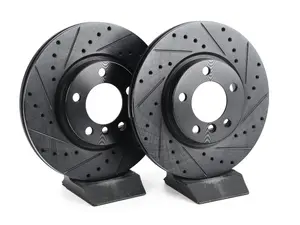 Front V5 Drilled & Slotted Brake Rotors - Set (307x24)