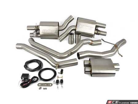 ES#4715998 - 053024LA - C7.5 A6 Facelift 2.0T Cat back Exhaust - Enhance the exhaust note on your A6's exhaust system with our valved cat-back exhaust system! - ECS - Audi