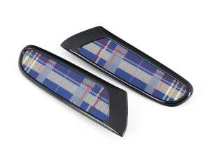 ES#3029620 - 51132410455 - Trim Cover Set With Pad - Speedwell Blue - (NO LONGER AVAILABLE) - These insert into the the side scuttle turn signal light as a decor upgrade - Genuine MINI - 
