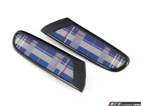 ES#3029620 - 51132410455 - Trim Cover Set With Pad - Speedwell Blue - (NO LONGER AVAILABLE) - These insert into the the side scuttle turn signal light as a decor upgrade - Genuine MINI - 