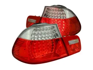 Anzo BMW Taillights - 3 Series E46 Coupe - Red/Clear