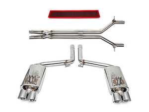 ES#4718311 - FS.POR.970GTS.GC - Fabspeed Porsche 970 Panamera GTS (2010-2016) Performance Package - Carbon Fiber Quad Tips  - Complete high-performance exhaust & intake solution for the 970 Panamera GTS; includes Maxflo Mufflers with Deluxe Quad Style Tips, Resonator Bypass X-Pipe and, BMC F1 Replacement Air Filter. - Fabspeed - Porsche