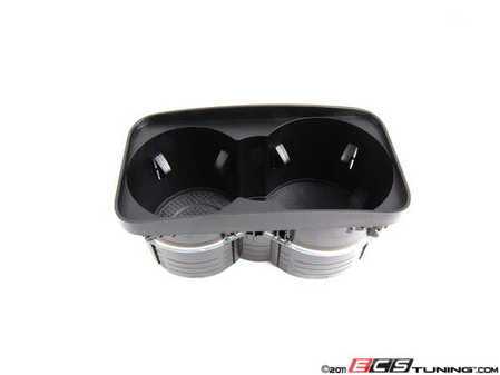 ES#418366 - 7L6858602C9B9 - Cup Holder Assembly - Satin Black - Located in the center console and includes rubber insert - Genuine Volkswagen Audi - Volkswagen