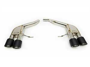 ES#4722133 - FS.POR.MCN2.MBPB - Fabspeed Macan 2.0L (2014-2021) Rear Slip-on Sport Exhaust - Satin Black Quad Tips - True highflow slip on high performance exhaust system. Improves power, exhaust tone, and saves weight by replacing the factory OEM heavy restrictive stamped mufflers. - Fabspeed - Porsche