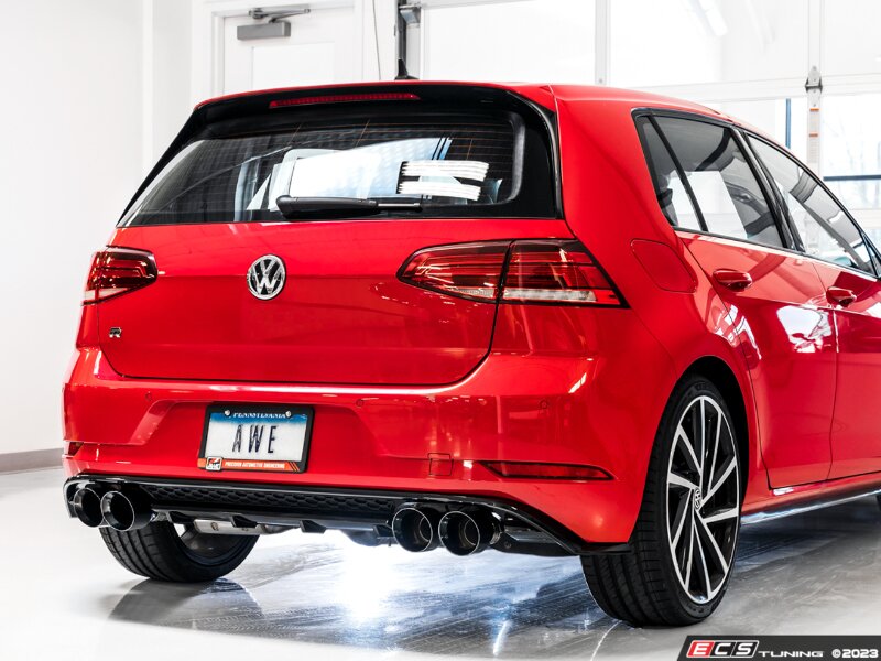 AWE Tuning AWE SwitchPath Exhaust for MK7.5 Golf R - Diamond Black Tips, 102mm - 3025-43070