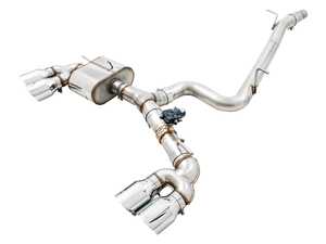 ES#4723200 - AWEMK7RSP - AWE SwitchPath Exhaust System - MK7 Golf R - Features a valved passenger-side tip outlet and retains the factory valve behavior based on throttle input, engine speed, and Drive Select. - AWE - Volkswagen