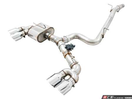 ES#4723200 - AWEMK7RSP - AWE SwitchPath Exhaust System - MK7 Golf R - Features a valved passenger-side tip outlet and retains the factory valve behavior based on throttle input, engine speed, and Drive Select. - AWE - Volkswagen