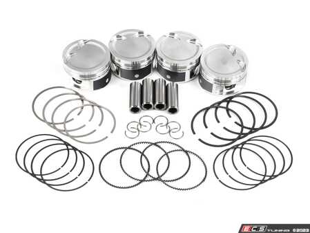 ES#3659977 - 329244 - JE Performance Forged Piston Set  - Includes rings, wire locks, and 21mm wrist pins - 82.5mm bore (stock), 9.6:1 CR, 92.8mm stroke (stock) - JE Piston - Audi Volkswagen
