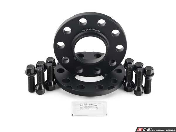 2-Piece 12mm Wheel Spacers With Black Lug Bolts For BMW 5x120 - Hubcentric 72.6mm Bore, Fits E36 E46 E60 E90 E92