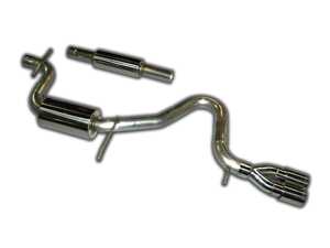 ES#4043368 - 3010-22020 - AWE Performance Cat-Back Exhaust System - MK5 Rabbit / MK6 Golf 2.5L - Crafted from mandrel bent T304 Stainless Steel and replaces the rear exhaust section from the downpipe back. - AWE - Volkswagen