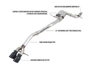 ES#4723562 - AWEMK5JET20TK - AWE Track Edition Performance Exhaust System - MK5 Jetta 2.0T - Replaces the factory exhaust from the downpipe back and includes a straight-through resonator, but does not include AWE 180 Technology. Perfect for those who like it loud. - AWE - Volkswagen