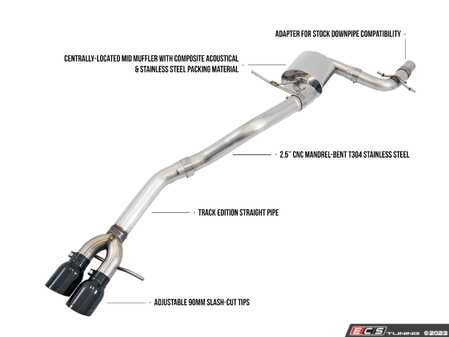 ES#4723562 - AWEMK5JET20TK - AWE Track Edition Performance Exhaust System - MK5 Jetta 2.0T - Replaces the factory exhaust from the downpipe back and includes a straight-through resonator, but does not include AWE 180 Technology. Perfect for those who like it loud. - AWE - Volkswagen