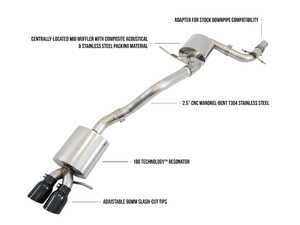 ES#4723563 - AWEMK5JET20TR - AWE Touring Edition Performance Exhaust System - MK5 Jetta 2.0T - Replaces the factory exhaust from the downpipe back, featuring a straight-through resonator and AWE's 180 Technology in the rear muffler section. - AWE - Volkswagen