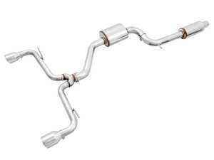 ES#4723599 - AWEMK75GTITR - AWE Touring Edition Exhaust System - MK7.5 GTI - Replaces the factory exhaust from the downpipe back, featuring a straight-through resonator and AWE's 180 Technology in the rear muffler section. - AWE - Volkswagen