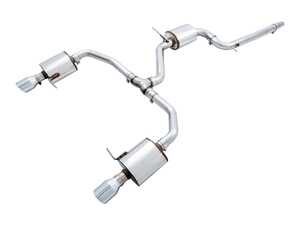 ES#4723661 - AWEMK7GLITR - AWE Touring Edition Exhaust System - MK7 Jetta GLI - Replaces the factory exhaust from the downpipe back, featuring a straight-through resonator and AWE's 180 Technology in the rear muffler section. - AWE - Volkswagen