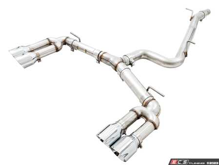 ES#4723676 - AWE8VS3TK - AWE Track Edition Exhaust System - Audi 8V S3 - Takes all of the precision engineering and performance of its SwitchPath&trade; counterpart, minus the valve on the passengers side and the muffler on the drivers side. The result is a constant valve open mode. - AWE - Audi
