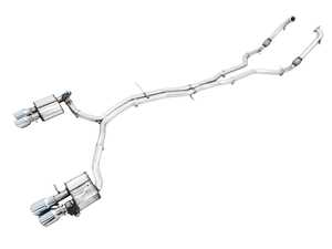 ES#4723736 - AWEB9S5SBSP - AWE SwitchPath Exhaust System - Audi B9 S5 Sportback 3.0T - Comes complete with non-resonated downpipes, a precision-engineered x-pipe mid-section, and two valved muffler sections. - AWE - Audi