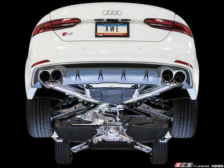 AWE Tuning Audi B9 S5 Sportback Touring Edition Exhaust - Non-Resonated (Silver 102mm Tips)