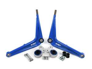 ES#4390914 - 028568TMS01KT - E46 Race Control Arm Kit - (NO LONGER AVAILABLE) - Correct your suspension geometry, and increase your steering response and handling characteristics. Provides +10mm more track width (per side) than stock! Includes FCAB's with upgraded monoball bushings to push your E46 to the next level. - Turner Motorsport - 