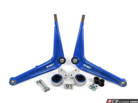 ES#4390914 - 028568TMS01KT - E46 Race Control Arm Kit - (NO LONGER AVAILABLE) - Correct your suspension geometry, and increase your steering response and handling characteristics. Provides +10mm more track width (per side) than stock! Includes FCAB's with upgraded monoball bushings to push your E46 to the next level. - Turner Motorsport - 
