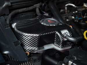 ES#4658329 - 014916LA01-01 - MK8 GTI/Golf R & 8Y A3/S3 Carbon Fiber Expansion Tank Cover - Cover the unsightly coolant expansion tank with premium carbon fiber material! - ECS - Audi Volkswagen