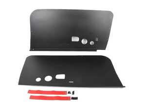 ES#4723648 - 31AB8630 - E36 (V3) Coupe Door Panels (set Of 2) - Red Pull - W/ Black Hardware - W/ Speaker Cut Outs - W/ Mirror Switch Cutouts - MKAH Motorsports - 
