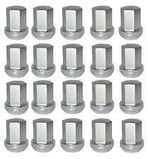 ES#4698469 - 99918200336KT1 - Silver Polished Wheel Nut - Set Of 20 - 19mm head and overall length of 32mm - Hamburg Tech - Porsche