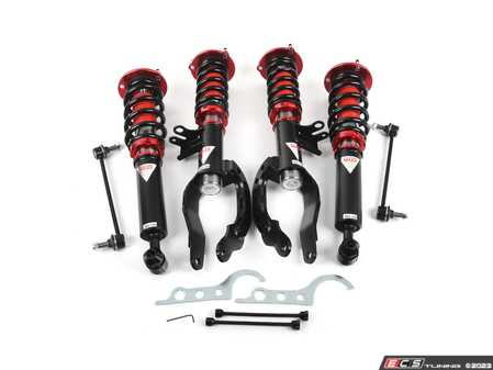 ES#4465606 - MMX3900-A - MonoMAXX Coilover Kit - Adjustable Dampening - Monotube coilovers that give full length adjustment, 40-level Dampening, and front camber plates! - GODSPEED - BMW