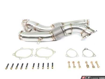 ES#4727517 - 40tdpcKT - Catted Downpipe With Midpipe And O2 Sensor  - Allow turbos to spool faster and generate more power lower in the RPM range. - ARM Motorsports - Audi